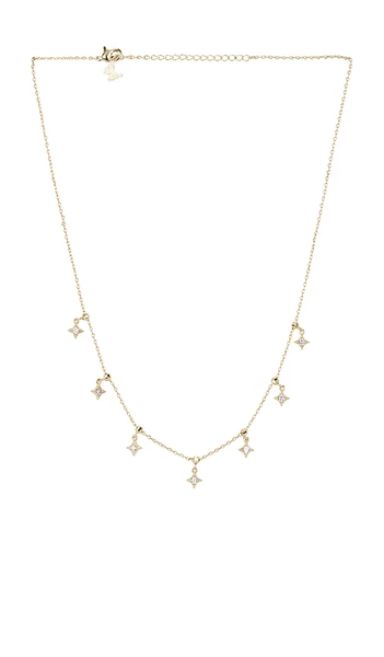 Cz Muli Starburst Dangling Necklace