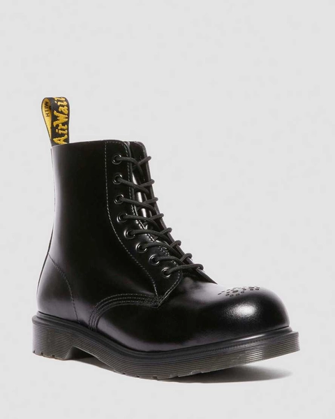 DR MARTENS 1460 Analine Leather Steel Toe Boots