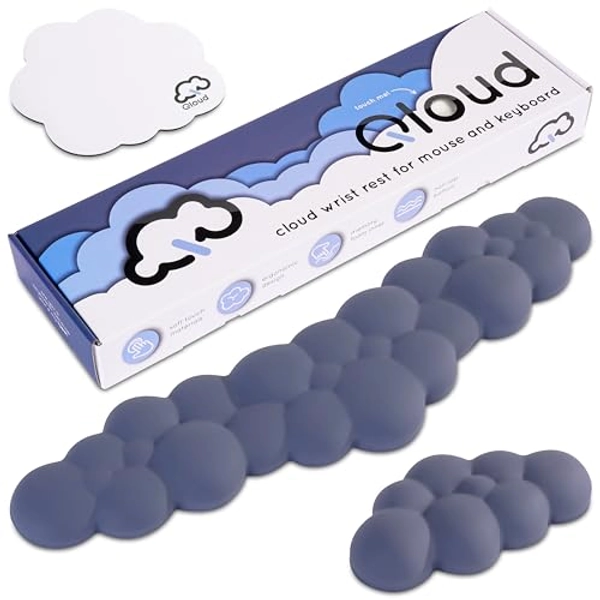 Qloud Cloud Wrist Rest Keyboard – Cloud Palm Rest Keyboard Rest Desk Cloud Wrist Pad – Keyboard Wrist Rest for Computer Keyboard Gaming Wrist Rest Cloud Arm Rest Keyboard Wrist Pad - Slate Blue
