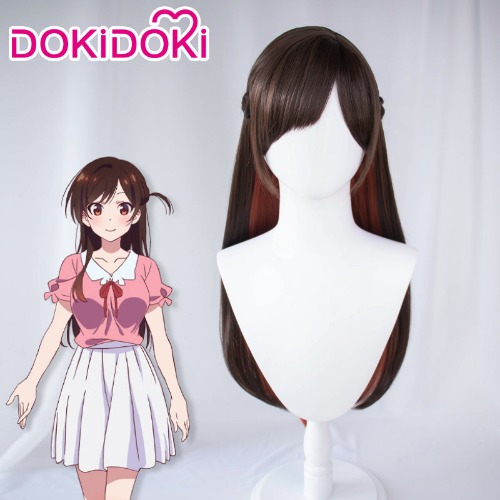 【Ready For Ship】DokiDoki Anime Rent A GirlFriend Mizuhara Chizuru Cosplay Wig Women Ichinose Chizuru Long Brown | One Size