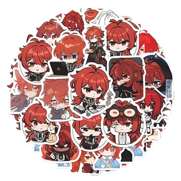 langanime Stickers for Notebook Computer Phone Decoration Diluc Version 67 Pieces - Diluc 67 Pieces