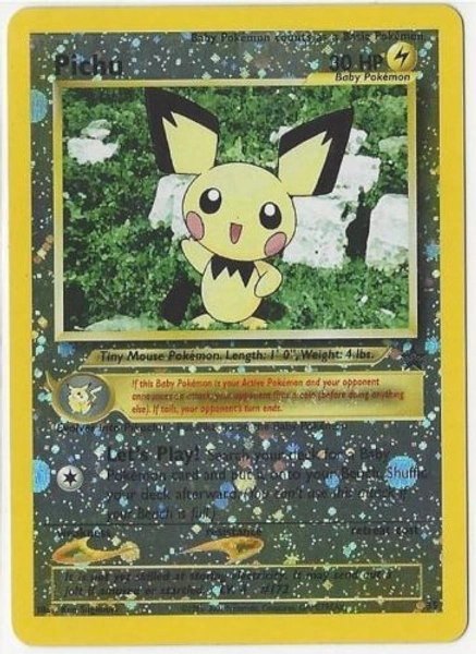 PICHU BLACK STAR Best Promo 35 NEW Reverse Holo Foil Pokemon TCG League