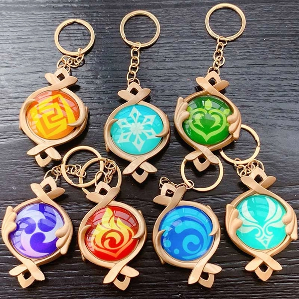 Fontaine Vision Keychain Genshin Impact Element Vision Key Rings