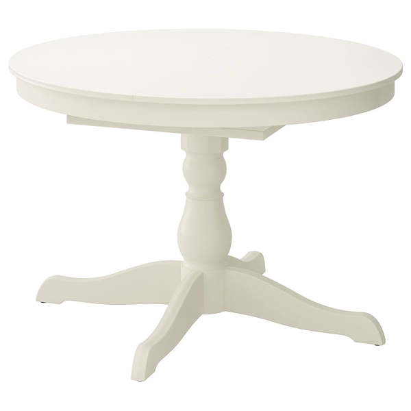 INGATORP Extendable table - white 110/155 cm