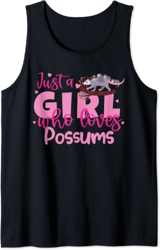 Just A Girl Who Loves Possums Animal Tank Top