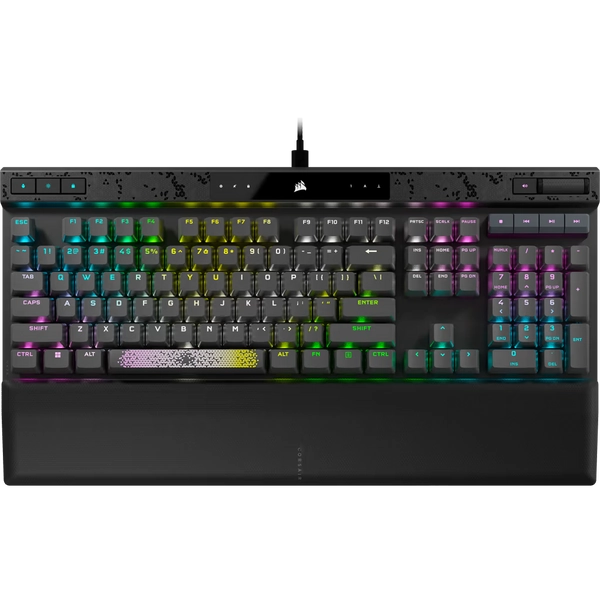 K70 MAX RGB Magnetic-Mechanical Gaming Keyboard — Adjustable CORSAIR MGX Switches — Steel Grey