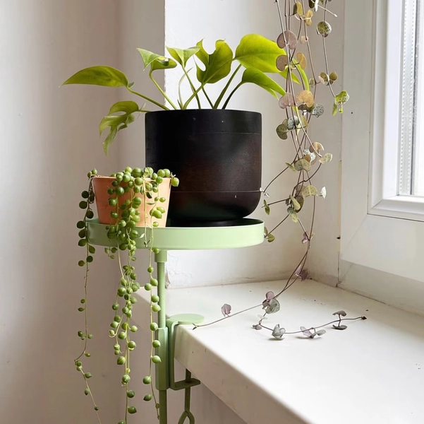 Windowsill clamp tray for indoor plants, plant decor, more space for plants and decoration - plant shelf extension