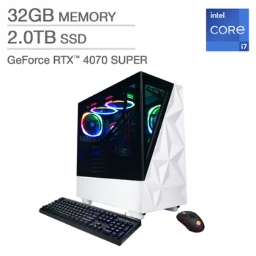 CyberPowerPC Gamer Supreme Liquid Cooled Gaming Tower - 14th Gen Intel Core i7-14700F - GeForce RTX 4070 Super, 12GB