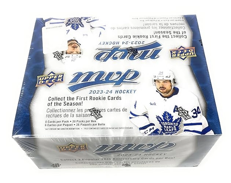 Upper Deck 2023-24 MVP Hockey Retail Box (36 Packs of Hockey Cards)