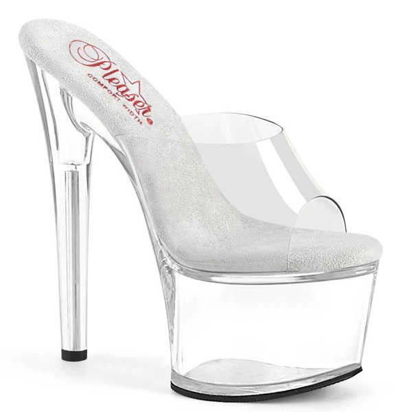 Pleaser Pleaser - PASSION-701 Slide sandal heels - Transparent | Attitude Europe
