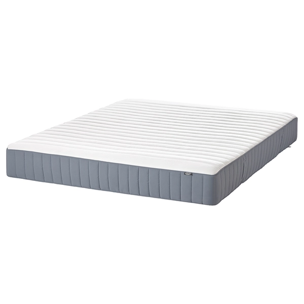 VALEVÅG Colchón de muelles ensacados - firme/azul claro 180x200 cm