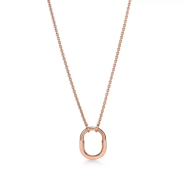 Tiffany Lock Small Pendant in Rose Gold