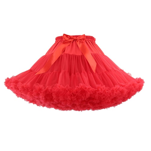 XinChangShangMao Women's Elastic Waist Chiffon Petticoat Puffy Tutu Tulle Skirt Princess Ballet Dance Plinth