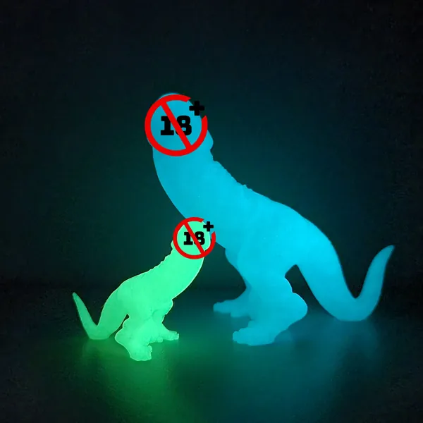 Glow in the Dark Dino Dick | Phallus T-REX Dickasaurus | Penis Art | Penis Sculpture | Penis Gag Gift | Bachelor, Bachelorette Gift | NSFW |