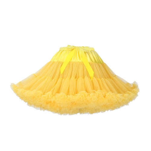 XinChangShangMao Women's Elastic Waist Chiffon Petticoat Puffy Tutu Tulle Skirt Princess Ballet Dance Plinth