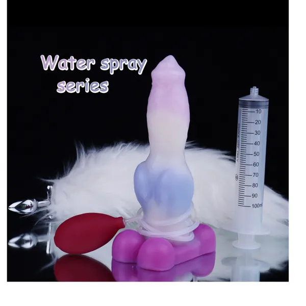 Realistic Squirting Dildo Ejaculating Dildo With Suction Cup Liquid Silicone Fantasy Sex Toys For Women
