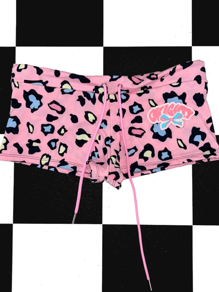 SWEET LORD O'MIGHTY! RIBBON BOY SHORT IN BARBIE LEOPARD
