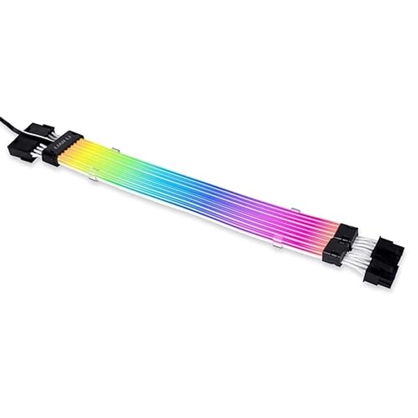 LIAN LI Strimer Plus V2 8 Pin (PW8-PV2) - Addressable RGB VGA Power Cable-(No Controller Included) - for Dual 8 PIN GPU Connector - STRIMER PLUS V2