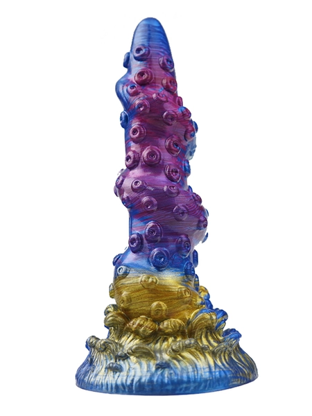 Blue & Gold Alien Tentacle Dildo 7 Inch | Pulse & Cocktails