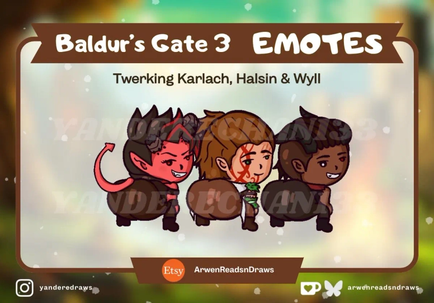 Baldur's Gate 3 Twerking Emotes - Karlach, Halsin & Wyll