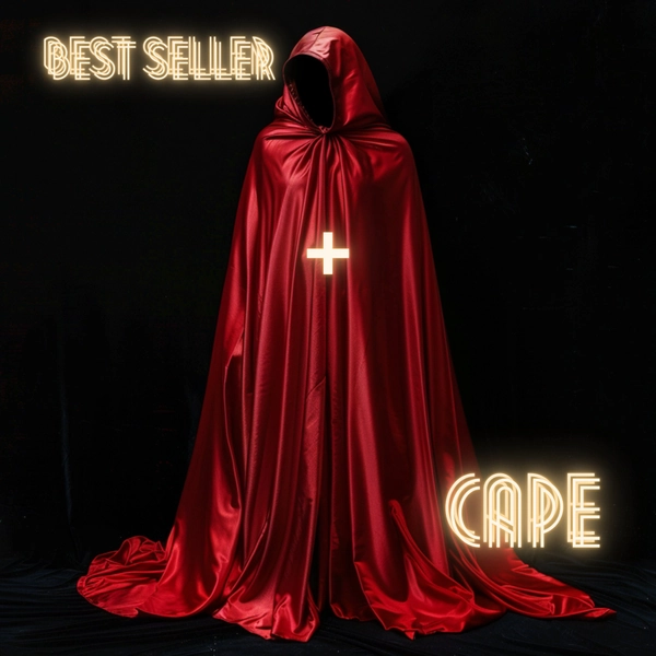 Unisex Custom Red Satin Cloak