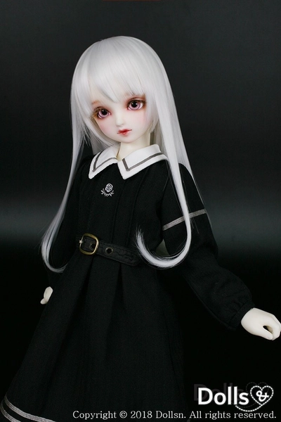 BJD wig MSD 7-8 Straigh Hair White for 40cm doll