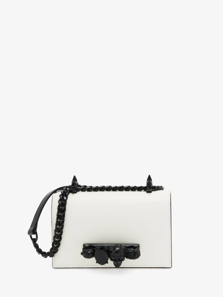 Women's Mini Jewelled Satchel in White | McQueen HK