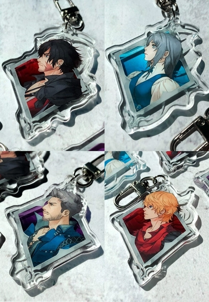 FF16 Clive Jill Cid Joshua 3d Acrylic Charms