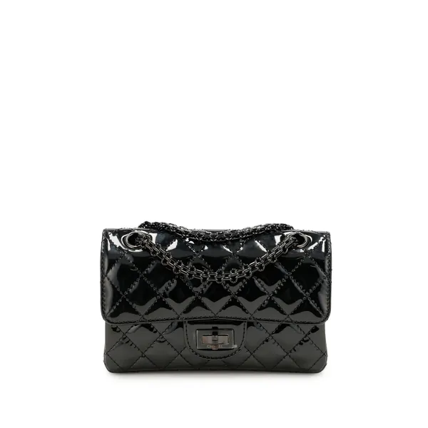 Black Quilted Patent Leather Reissue Mini So Black Flap Black Hardware, 2022