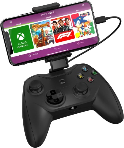 Rotor Riot MFI Certified Gamepad Controller for iPhone - Wired with L3 + R3 Compatibility, Power Pass Through Charging, Improved 8 Way D-Pad, and redesigned ZeroG Mobile Device (Renewed) - Black