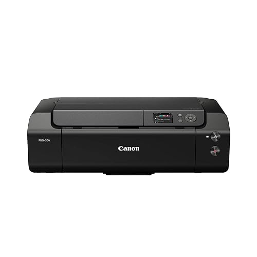 Canon imagePROGRAF PRO-300 A3+ Drucker Farbtintenstrahldrucker Fotodrucker (DIN A4, A3, A3+, 4800 x 2400 DPI, 7,5 cm LCD, WLAN, LAN, USB, AirPrint, Print App, 10 Separate Tintentanks), schwarz - Single