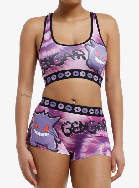 Pokemon Gengar Tie-Dye Bralette & Boyshort Set