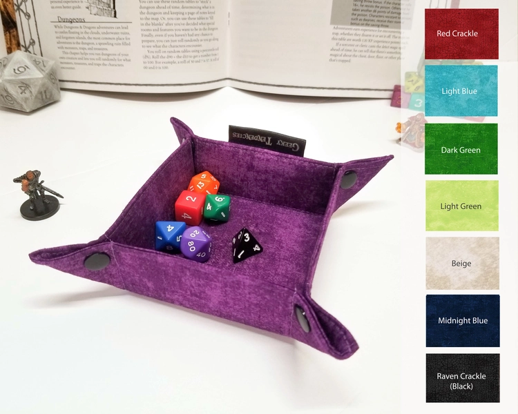 Custom Color Small Dice Tray - DnD Dice Tray -  Collapsible dice tray - Board game accessories -