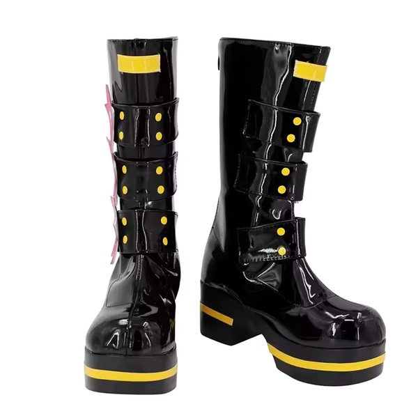 Game Kagamine Rin/Len Cosplay Schoenen Prop PU Lederen Schoenen Halloween Carnaval Laarzen Op maat gemaakt - AliExpress