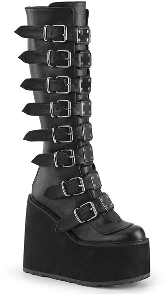 SWING-815 Black Metal Boots