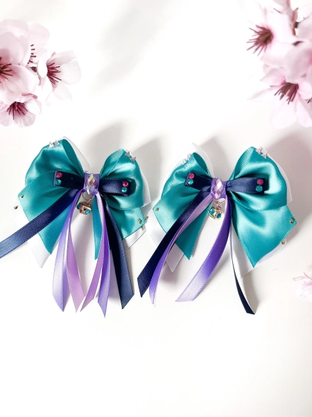 Xiao | Genshin | Clip ins | Hair bows