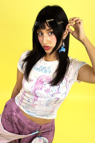 大兔子 (Fat Bunny) Baby Tee ~ Ren x Mad Choco