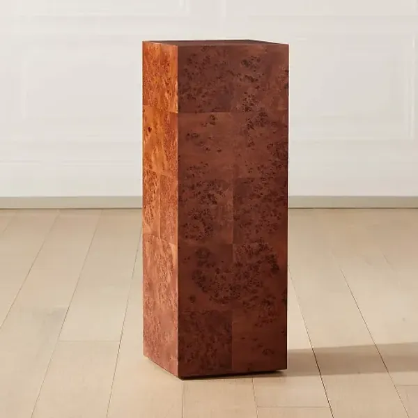 Tall Burled Wood Pedestal