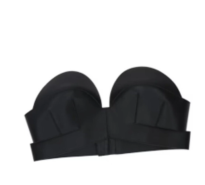 GIVENCHY Black Leather Bra Top Size Small 