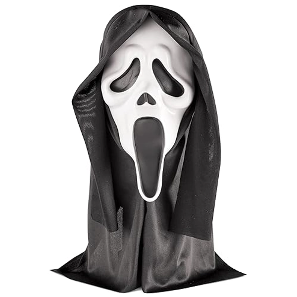 Ghost Face Mask With Shroud