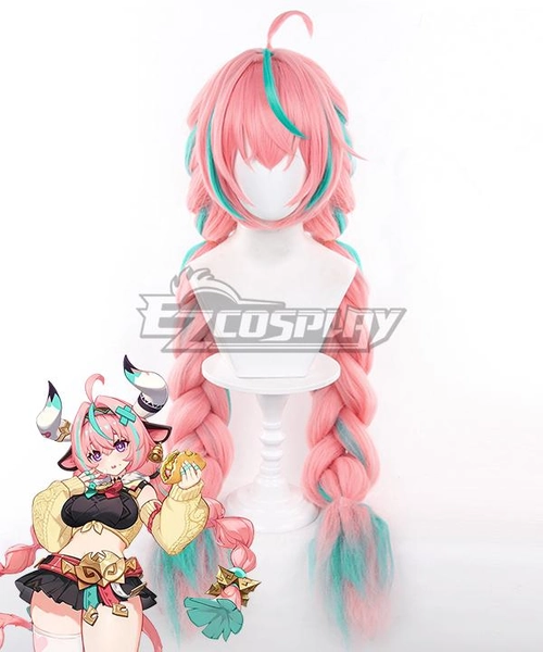Genshin Impact Varesa B Edition Pink Cosplay Wig