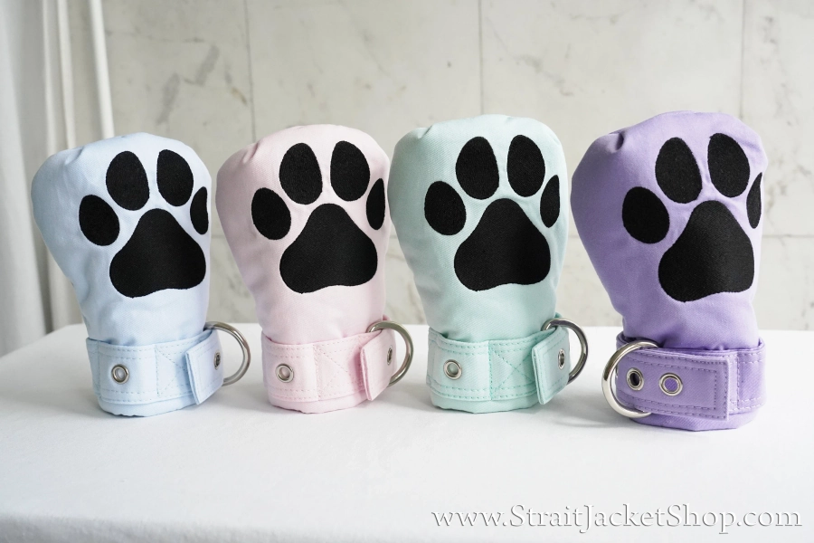 P.A.W.S. Segufix Restraining Safety Mittens - Bondage soft padded mittens for Animal Control Units / Paws / Furries / Furry / Furrsuit