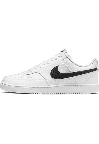 NIKE Men's Court Vision Lo Be Basketball Shoe - 11.5 UK - White Black White
