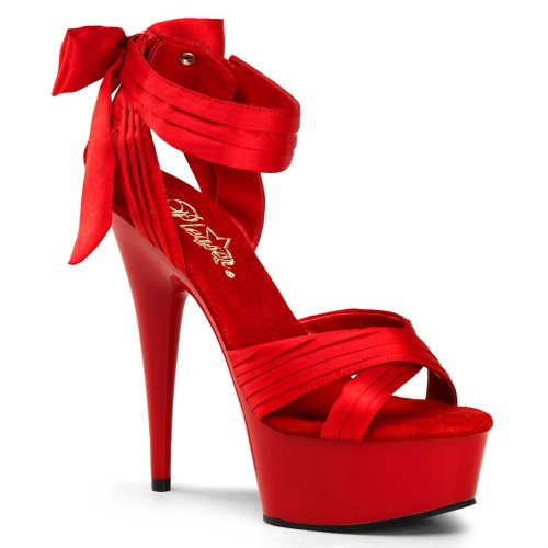 Pleaser DELIGHT 668 | Red / Satin / 11UK