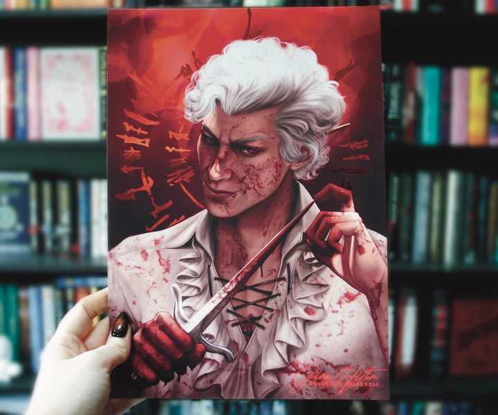 Baldurs Gate 3 - Astarion Portrait - Foiled A4 Print - *LIMITED EDITION*