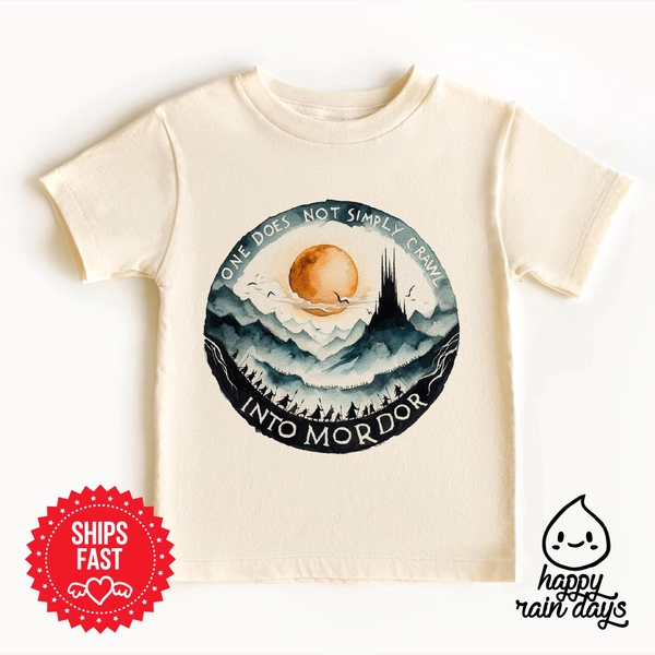 Crawl into Mordor Halfling tshirt - Funny Baby Clothes - Natural tshirt
