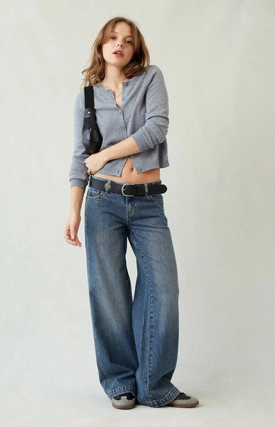 Casey Low Rise Baggy Jeans Dark Indigo Tint size 29