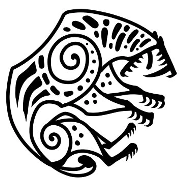 Smilodon Glyph Black | Sticker