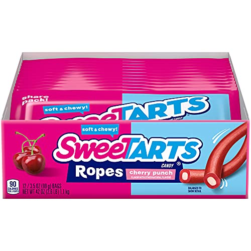 SweeTARTS Soft & Chewy Ropes, 3.5 Ounce Packages (Pack of 12) - Licorice - 3.5 Ounce (Pack of 12)
