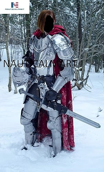 NauticalMart Medieval Knight Wearable Full Suit of Armor- LARP Custom Size Halloween Costume